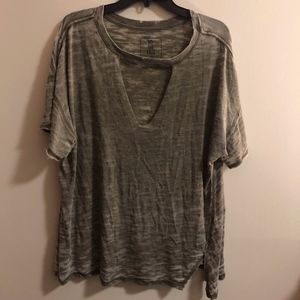 Free People V-neck Cutout Tee